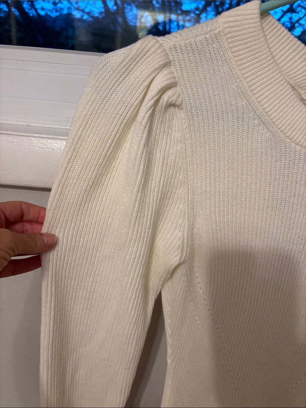 Abercrombie + Fitch XS Sweater Dress NWT Cream Knit Long-Sleeve Sweater Dress - Picture 4 of 5